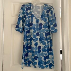 Blue polka dot dress